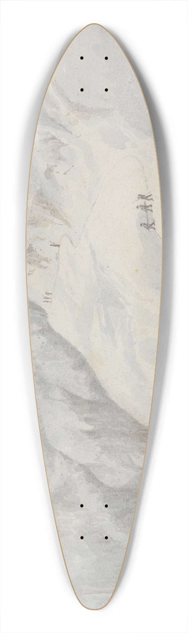 Isaac Weld - Mt. St. Bernard (Switzerland) 39.3 inch art pintail longboard deck