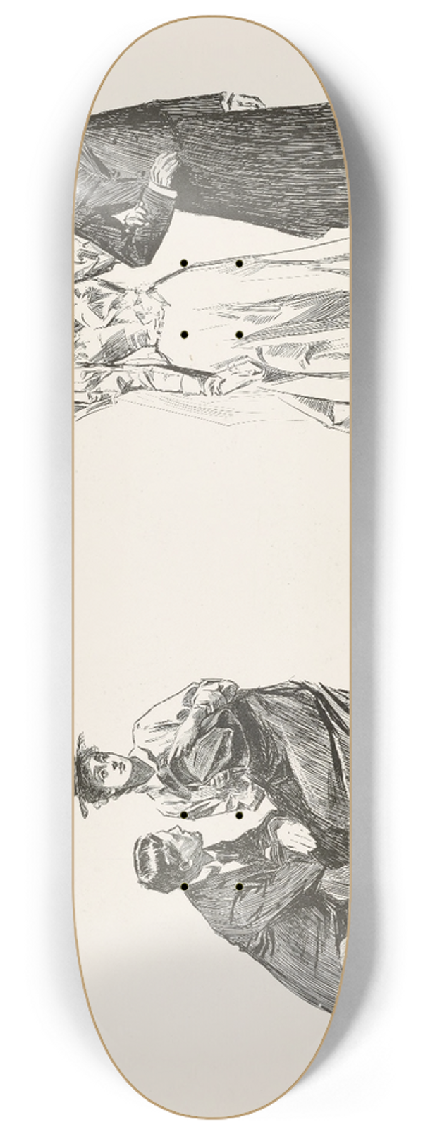 Charles Dana Gibson - There is no harm in a summer flirtation 8.25 inch art skate deck