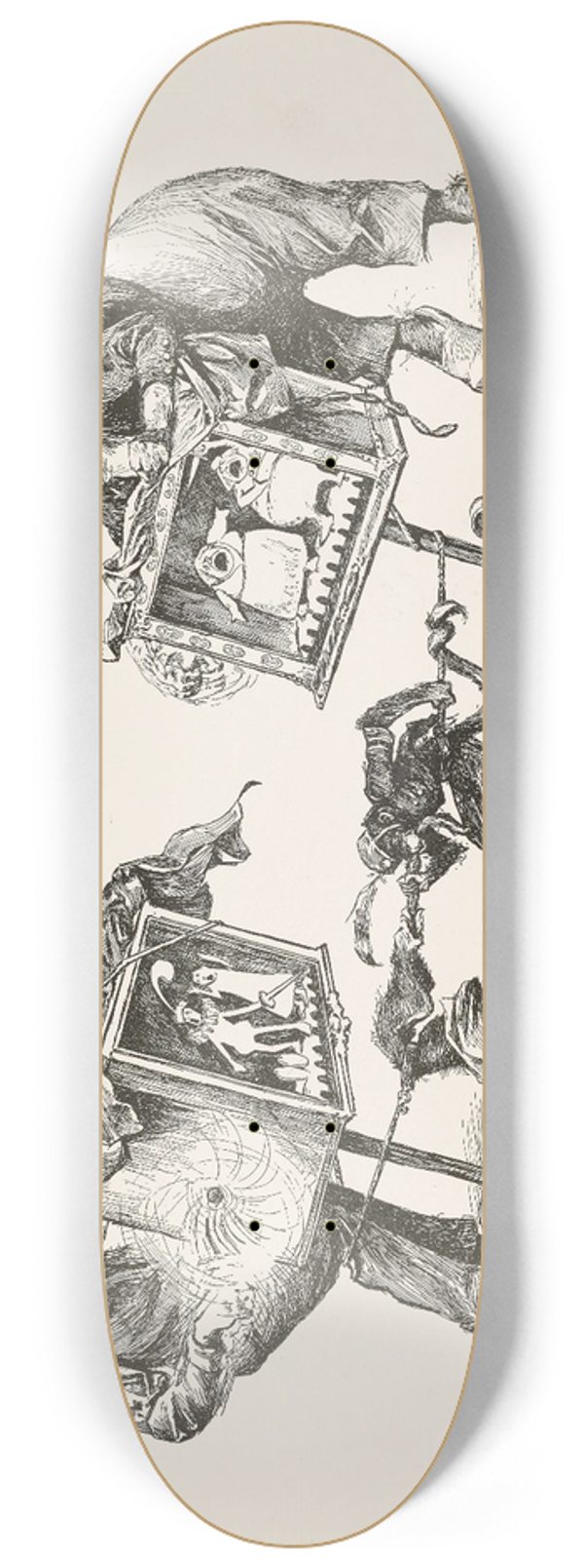 Charles Dana Gibson - The rival operas 8.25 inch art skate deck