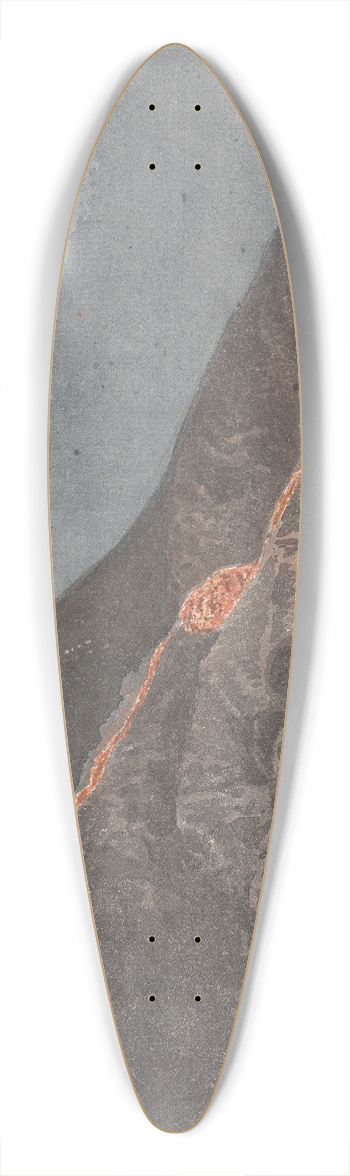Isaac Weld - Vesuvius in Eruption 39.3 inch art pintail longboard deck