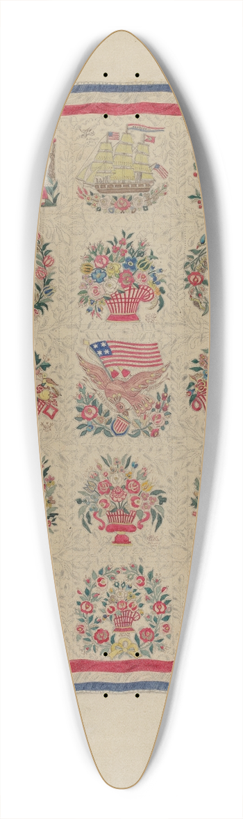 Isabelle De Strange - Friendship Quilt 39.3 inch art pintail longboard deck