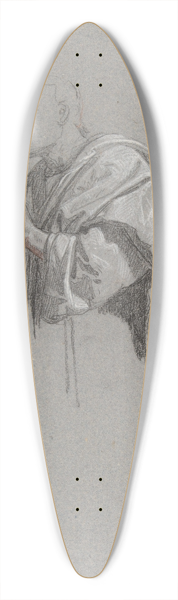 Isidore Pils - Drapery Study for a Cleric 39.3 inch art pintail longboard deck