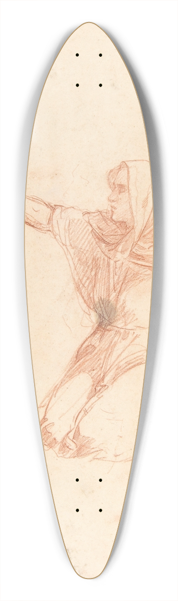 Isidore Pils - Kneeling Woman 39.3 inch art pintail longboard deck