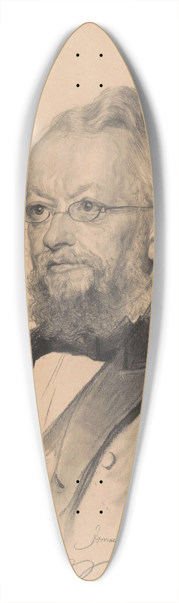 Ismal Gentz - Karl August Mbius, Director of the Museum of Zoology in Berlin 39.3 inch art pintail longboard deck