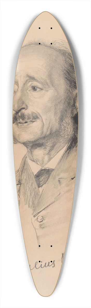 Ismal Gentz - The Man of Letters Julius Rodenberg from Berlin 39.3 inch art pintail longboard deck