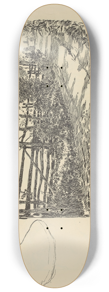 Charles Dana Gibson - Untitled 8.25 inch art skate deck