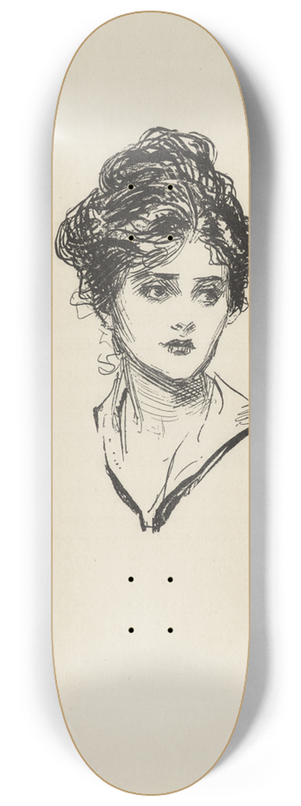 Charles Dana Gibson - Untitled 8.25 inch art skate deck