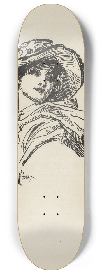 Charles Dana Gibson - Untitled 8.25 inch art skate deck