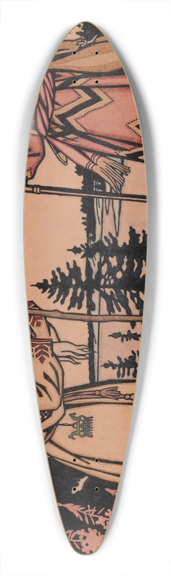 Ivan Bilibin - Illustration for The Frog Princess 39.3 inch art pintail longboard deck