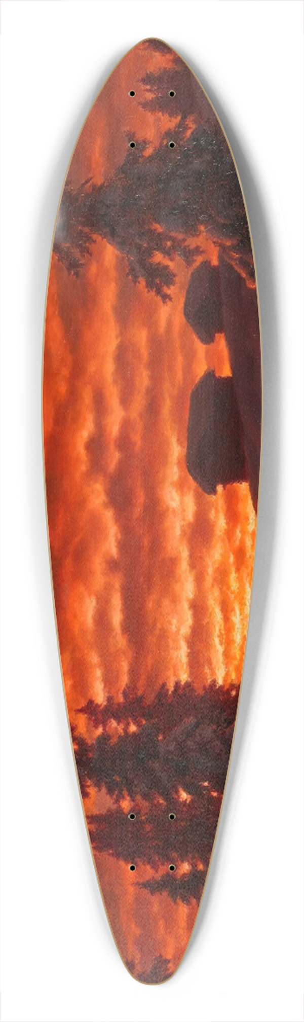 Ivan Fedorovich Choultse - Snowy Sunset 39.3 inch art pintail longboard deck