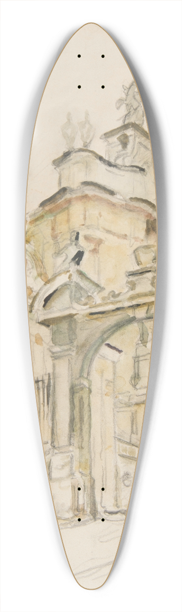 Ivan Ivanec - Archikatedralny sobr w. Jura we Lwowie 39.3 inch art pintail longboard deck