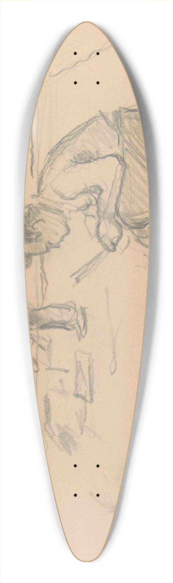 Ivan Ivanec - artyci malarze przy pracy 39.3 inch art pintail longboard deck