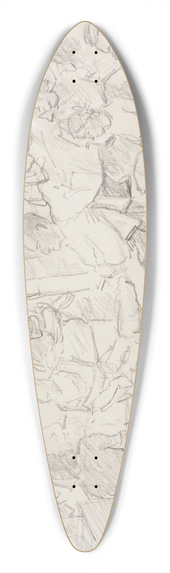 Ivan Ivanec - Ludzie siedzcy w schronie 39.3 inch art pintail longboard deck