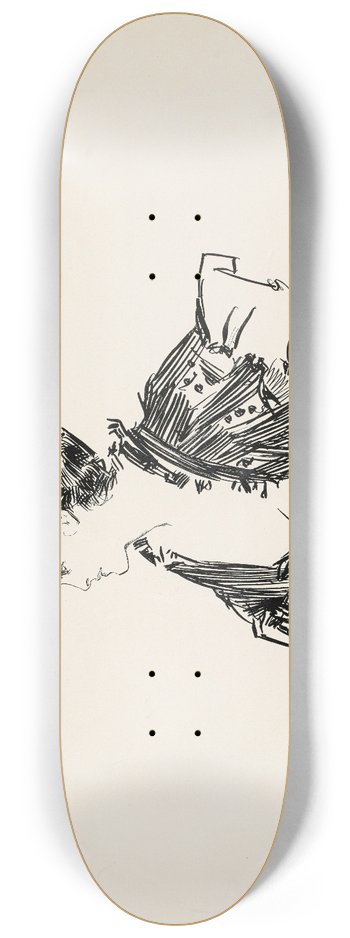 Charles Dana Gibson - Untitled 8.25 inch art skate deck
