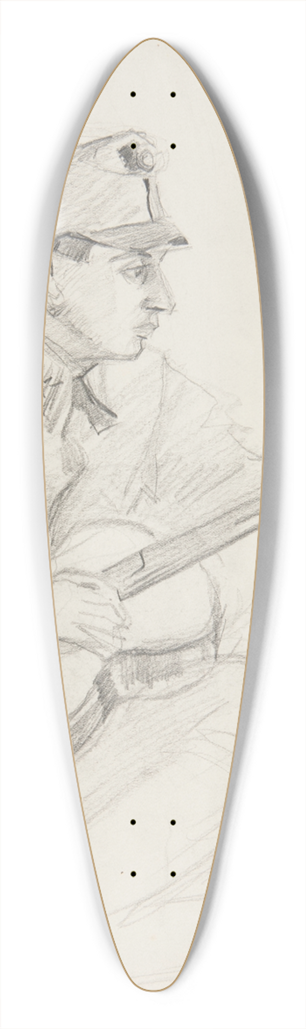 Ivan Ivanec - onierz Legionu Ukraiskich Strzelcw Siczowych (1914-1920) grajcy na gitarze 39.3 inch art pintail longboard deck
