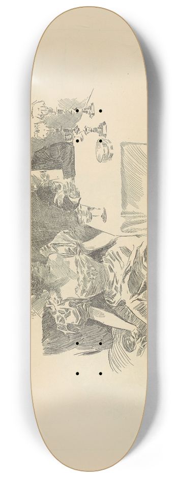 Charles Dana Gibson - Untitled 8.25 inch art skate deck