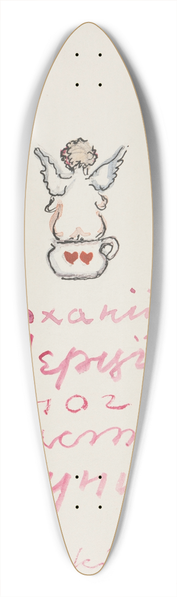 Ivan Ivanec - Projekt laurki 39.3 inch art pintail longboard deck