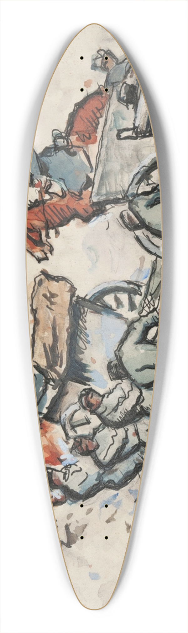 Ivan Ivanec - transport dziaa po onieonym wzgrzu 39.3 inch art pintail longboard deck