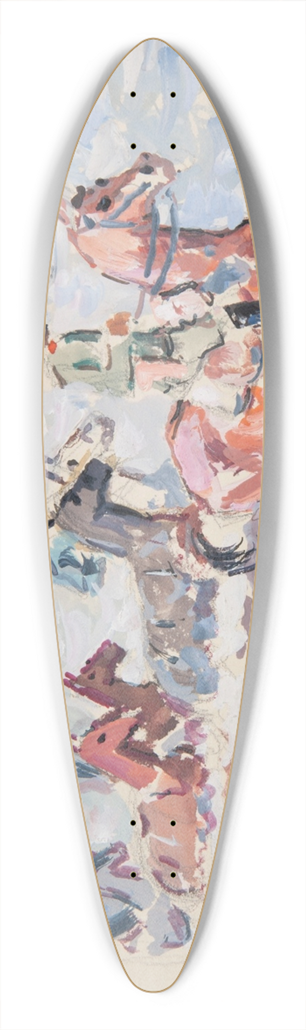 Ivan Ivanec - Wojskowi na koniach przeprawiajcy si przez rzek 39.3 inch art pintail longboard deck