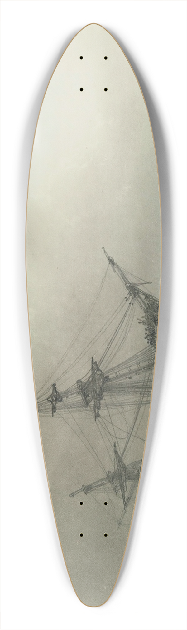 Ivan Konstantinovich Aivazovsky - Ship In A Stormy Sea 39.3 inch art pintail longboard deck