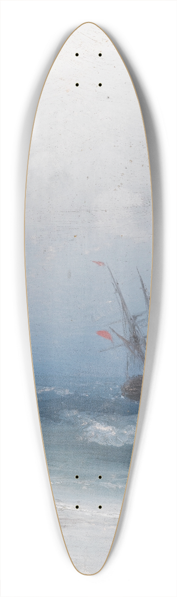 Ivan Konstantinovich Aivazovsky - Stormy Coast 39.3 inch art pintail longboard deck