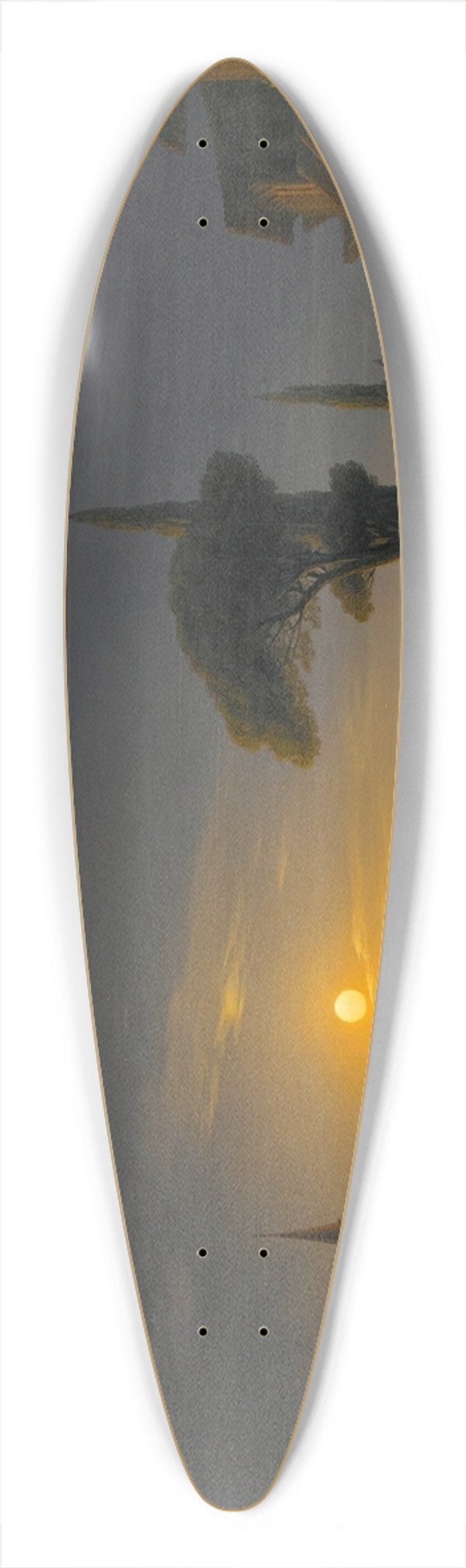 Ivan Konstantinovich Aivazovsky - The Galata Tower By Moonlight 39.3 inch art pintail longboard deck