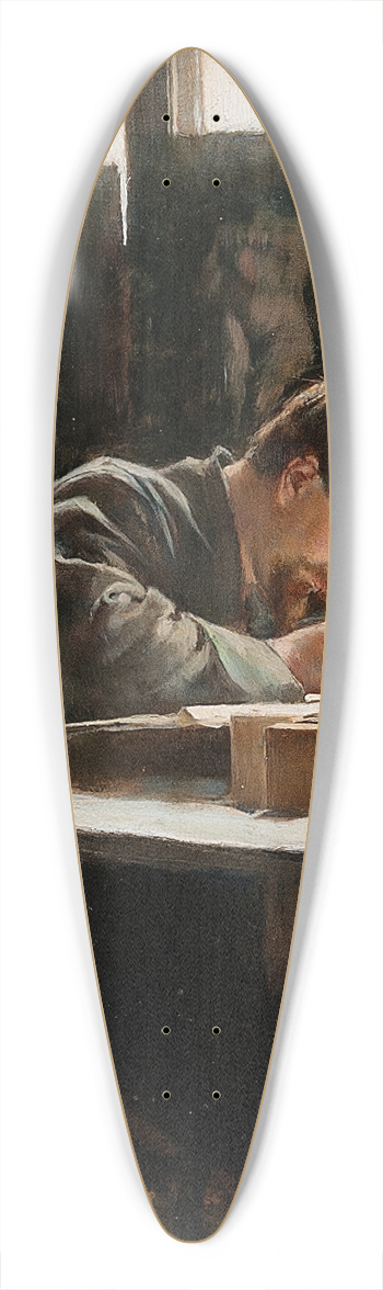 Ivar Nyberg - An Artist Drawing. Victor Andrn 39.3 inch art pintail longboard deck