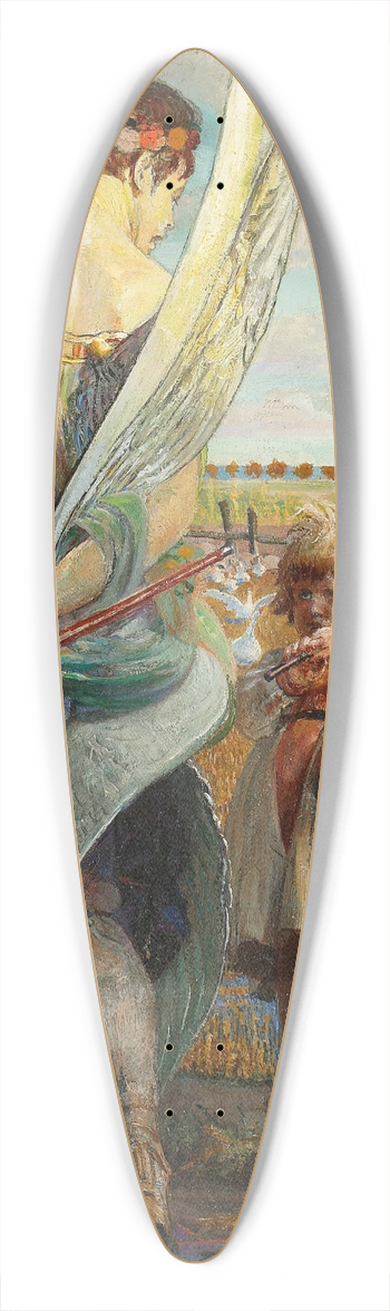 Jacek Malczewski - Angel, I shall follow thee 39.3 inch art pintail longboard deck
