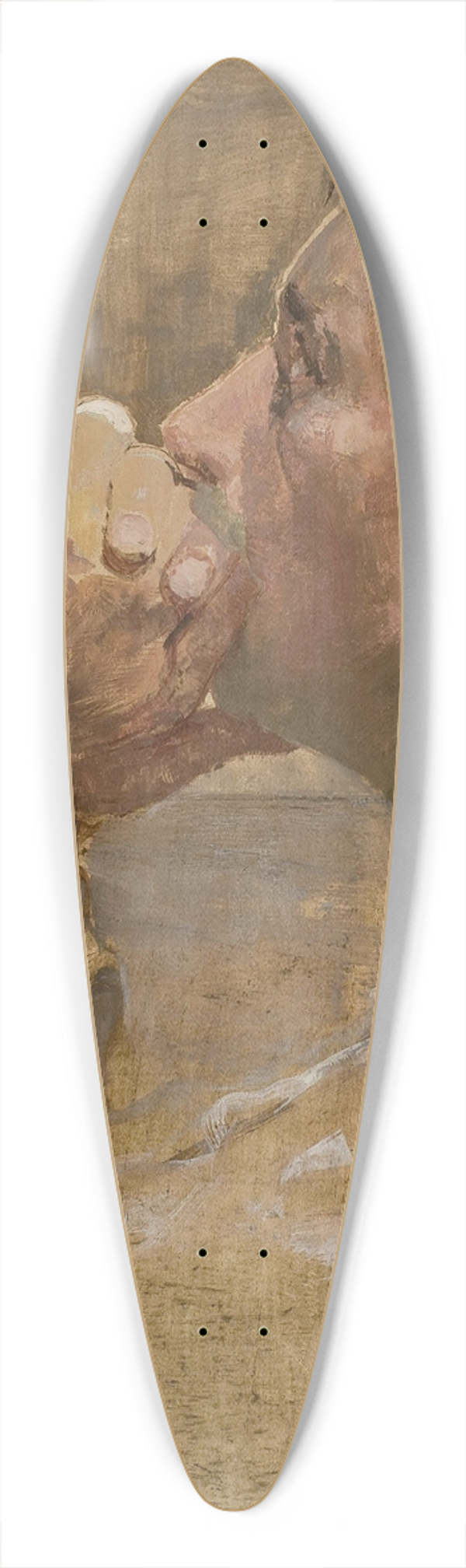 Jacek Malczewski - Praying man 39.3 inch art pintail longboard deck