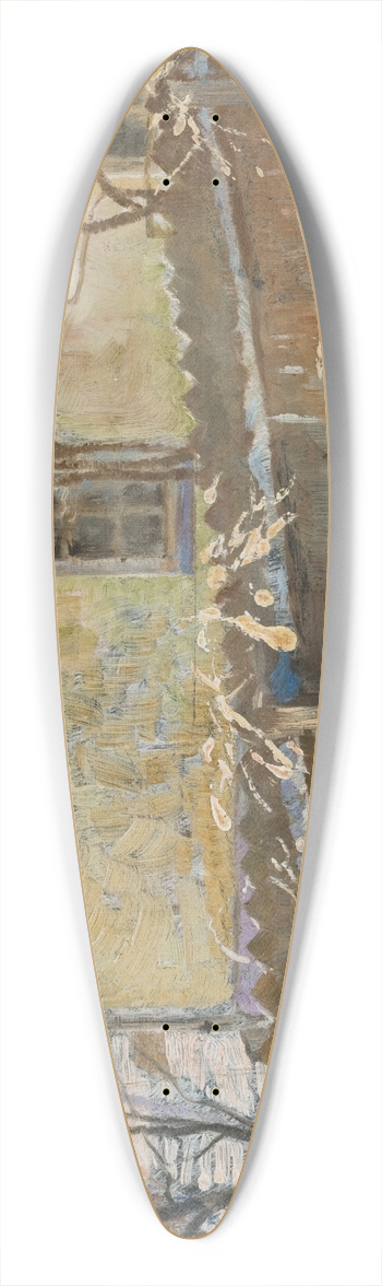 Jacek Malczewski - Winter Landscape 39.3 inch art pintail longboard deck