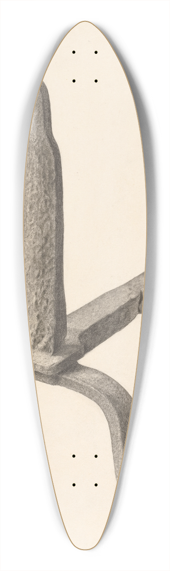 Jack Staloff - Andiron (one of pair) 39.3 inch art pintail longboard deck