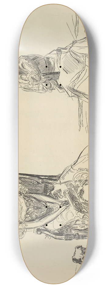 Charles Dana Gibson - Untitled 8.25 inch art skate deck