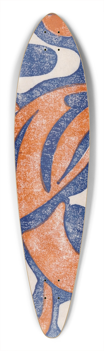 Jacoba van Heemskerck - Compositie XX 39.3 inch art pintail longboard deck