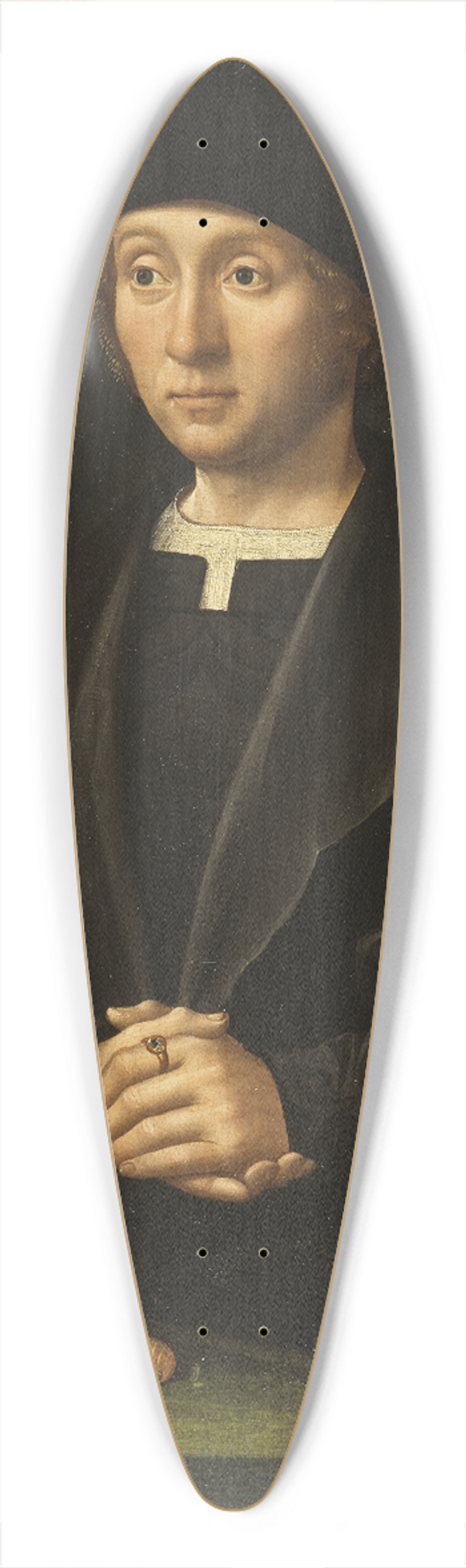 Jacob Claesz. van Utrecht - Portrait of a Member of the Alardes Family 39.3 inch art pintail longboard deck