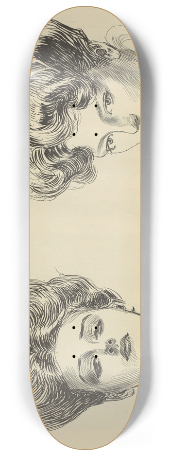 Charles Dana Gibson - Untitled 8.25 inch art skate deck