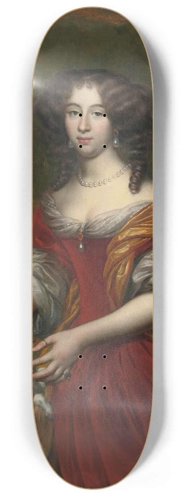 Adriaen Backer - Portrait of a lady 8.25 inch art skate deck