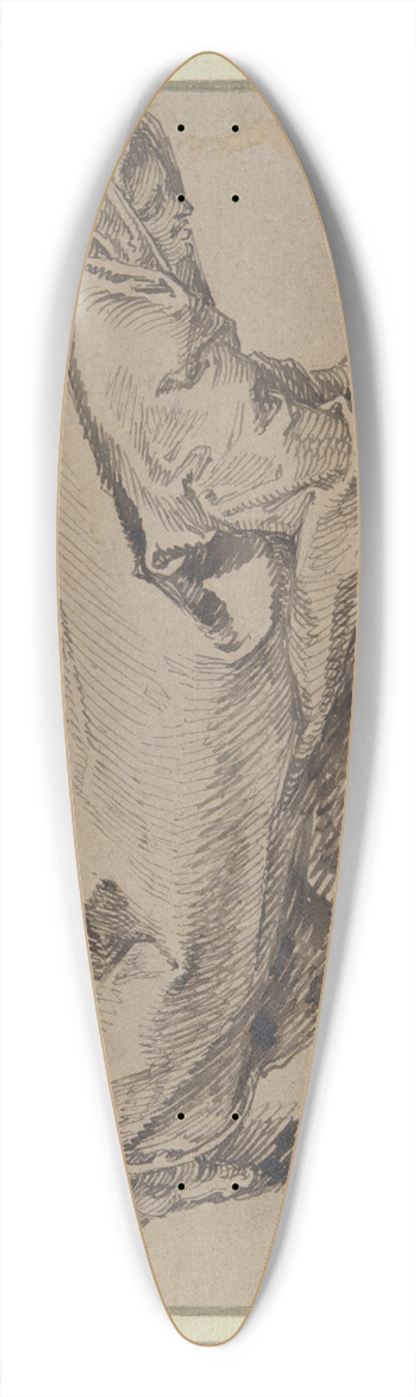 Jacob de Gheyn II - Study for a Standing VirginMary 39.3 inch art pintail longboard deck