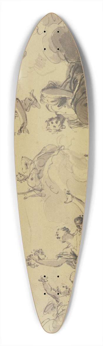 Jacob de Wit - Apollo umgeben von Bacchus, Ceres, Flora und anderen Gottheiten 39.3 inch art pintail longboard deck