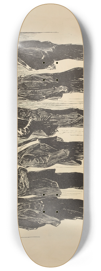 Charles Dana Gibson - Waiting for bread 8.25 inch art skate deck
