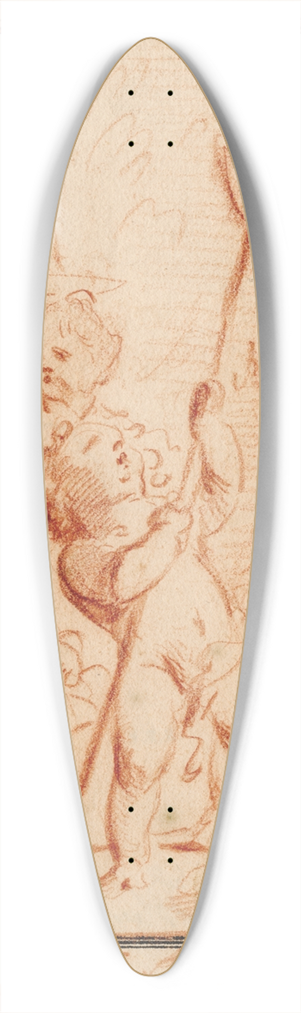 Jacob de Wit - Vrijheid, putti met vrijheidshoed 39.3 inch art pintail longboard deck