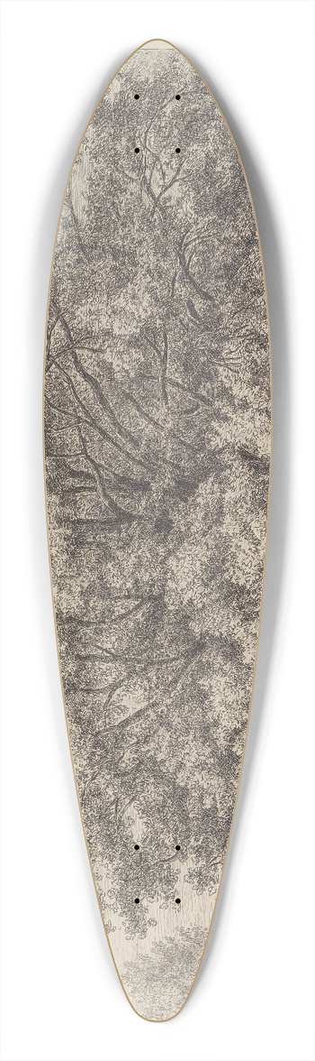 Jacob George Strutt - The Moor Park Lime Tree 39.3 inch art pintail longboard deck