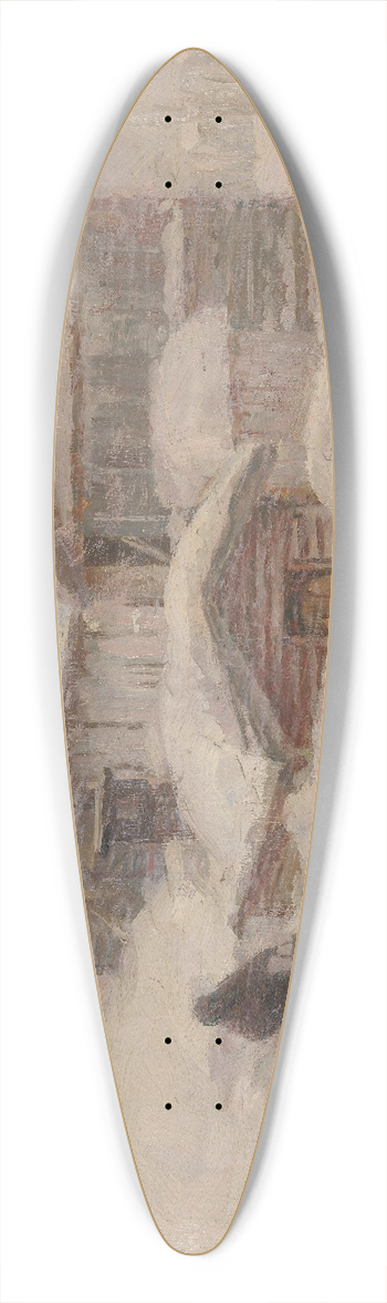 Jacob Glersen - Drifting Snow 39.3 inch art pintail longboard deck