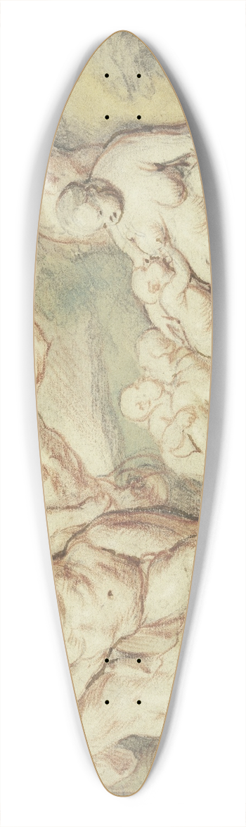 Jacob Jordaens - Bachanalia 39.3 inch art pintail longboard deck