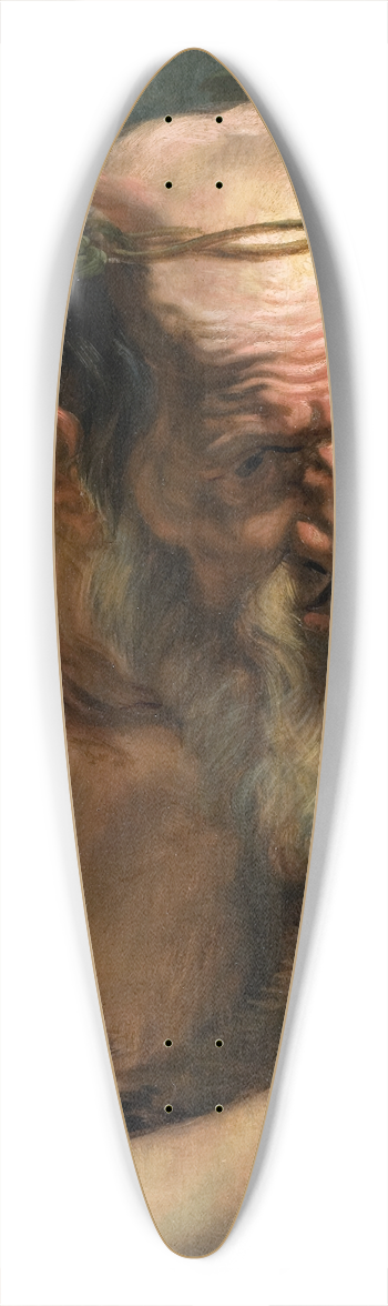 Jacob Jordaens - Old Satyr Holding a Flute 39.3 inch art pintail longboard deck
