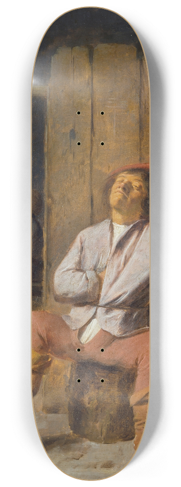 Adriaen Brouwer - A Boor Asleep 8.25 inch art skate deck