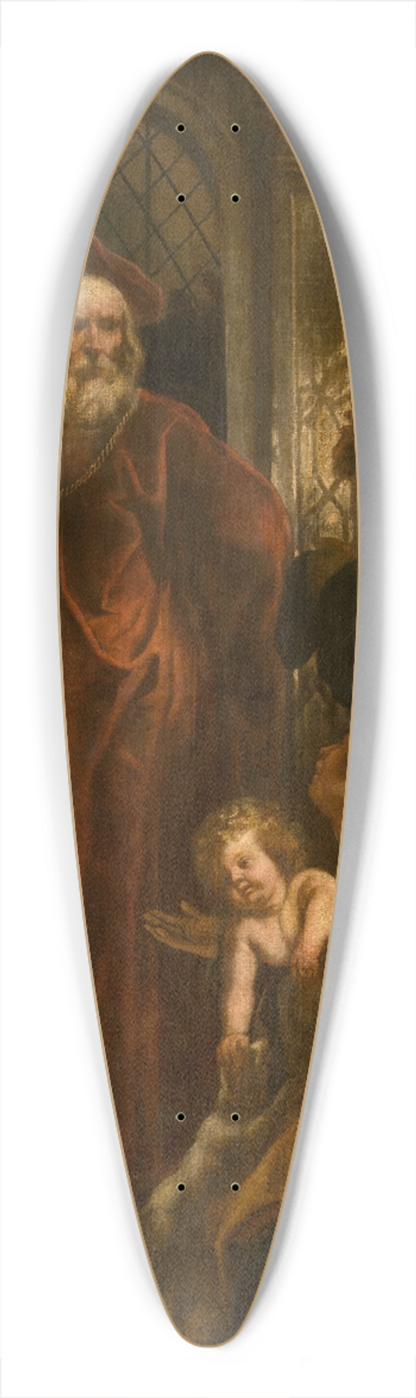 Jacob Jordaens - Saint Ivo of Brittany 39.3 inch art pintail longboard deck