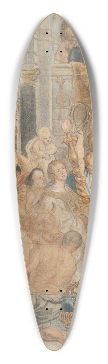 Jacob Jordaens - Saint Paul at Lystra 39.3 inch art pintail longboard deck