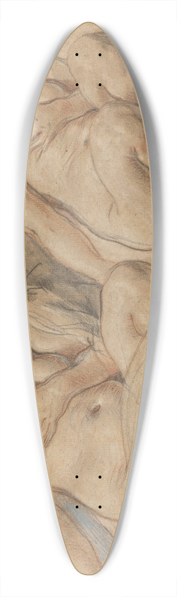 Jacob Jordaens - Susannah Crouching 39.3 inch art pintail longboard deck