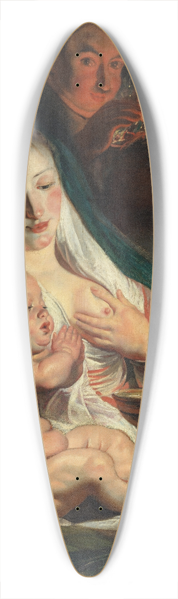 Jacob Jordaens - The Holy Family with Shepherds 39.3 inch art pintail longboard deck