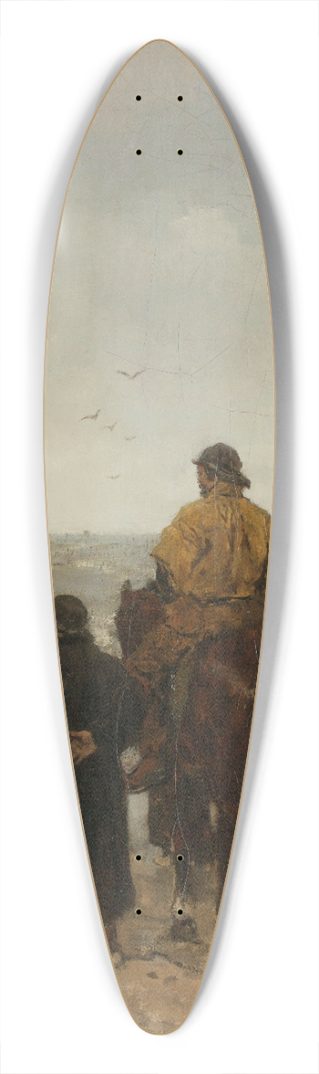 Jacob Maris - Arrival of the Boats 39.3 inch art pintail longboard deck